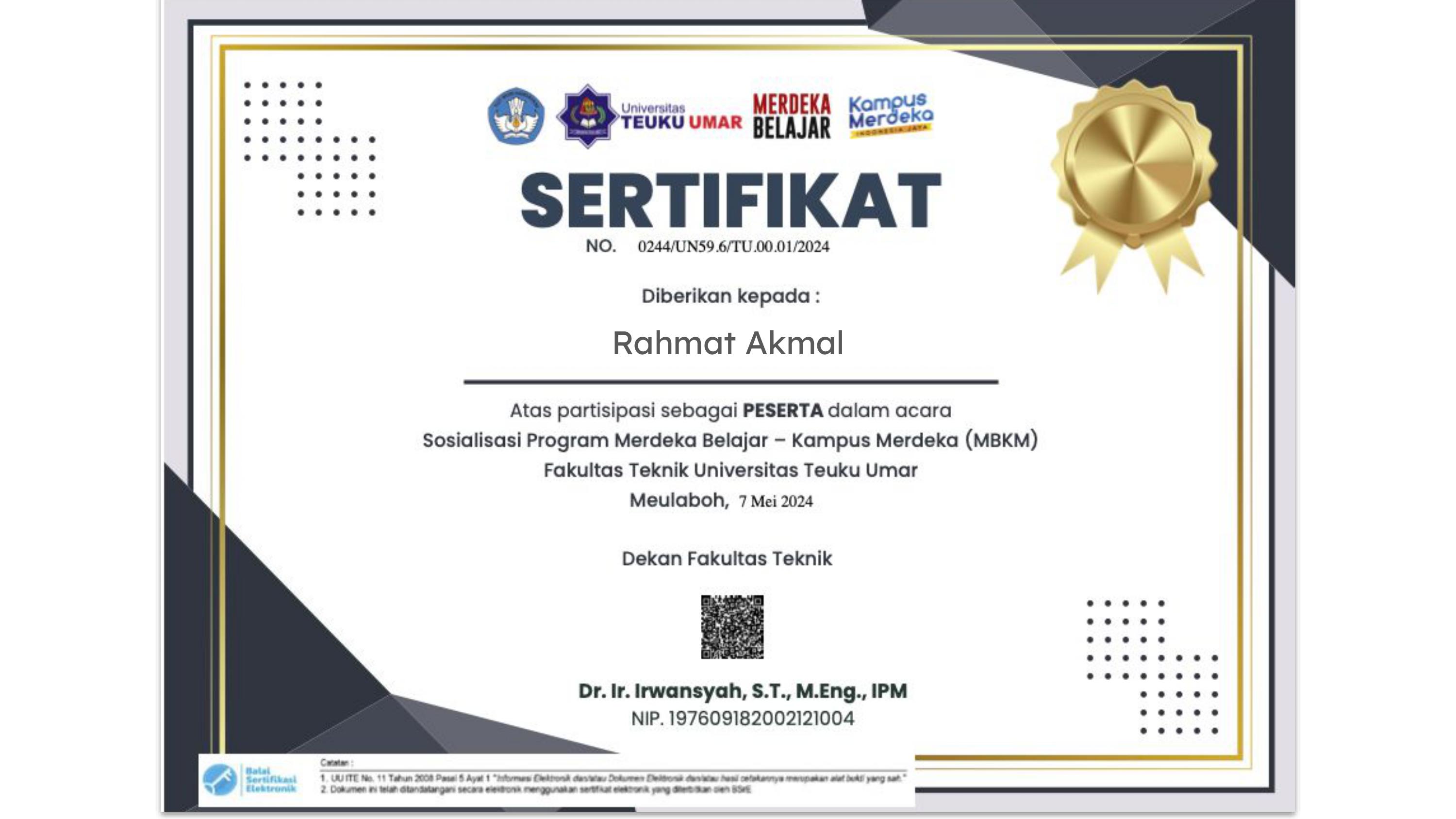 Sertifikat Sosialisasi MBKM